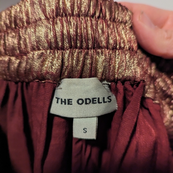 ODELLS Metallic Wide Leg Cropped Pants - Picture 4 of 9